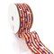 2 1/2" Wired Ribbon Glitter Stars and Stripes Burlap 25 Yards